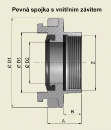 Spojka požární pevná D25 Al